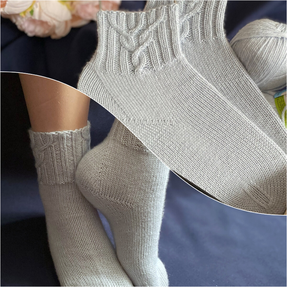 для Саши вяжу носки только с пяткой стронг