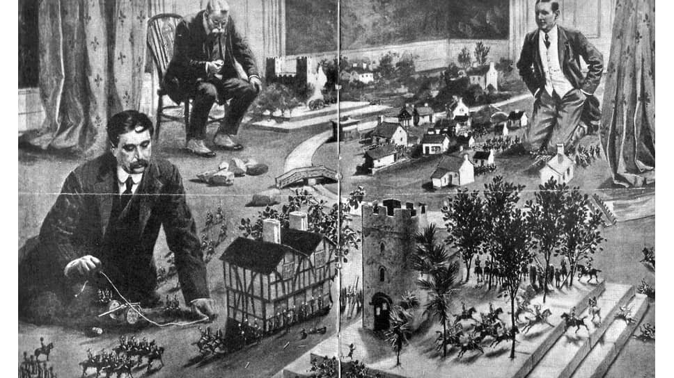 Фото: Illustrated London News📷Герберт Уэллс играет в придуманную им игру «Маленькие войны». Правила игры он описал в одноименной книге, вышедшей в 1913 году