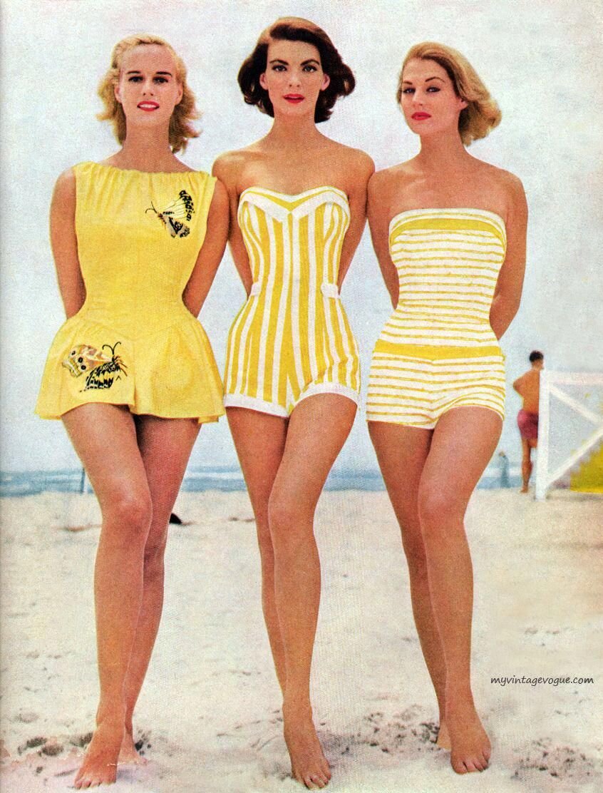 Пляжная мода 1950х