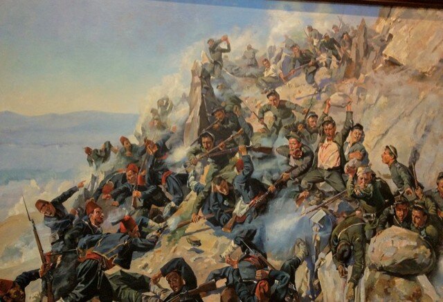 А. Н. Попов. Защита «Орлиного гнезда» орловцами и брянцами 12 августа 1877 года. 1893