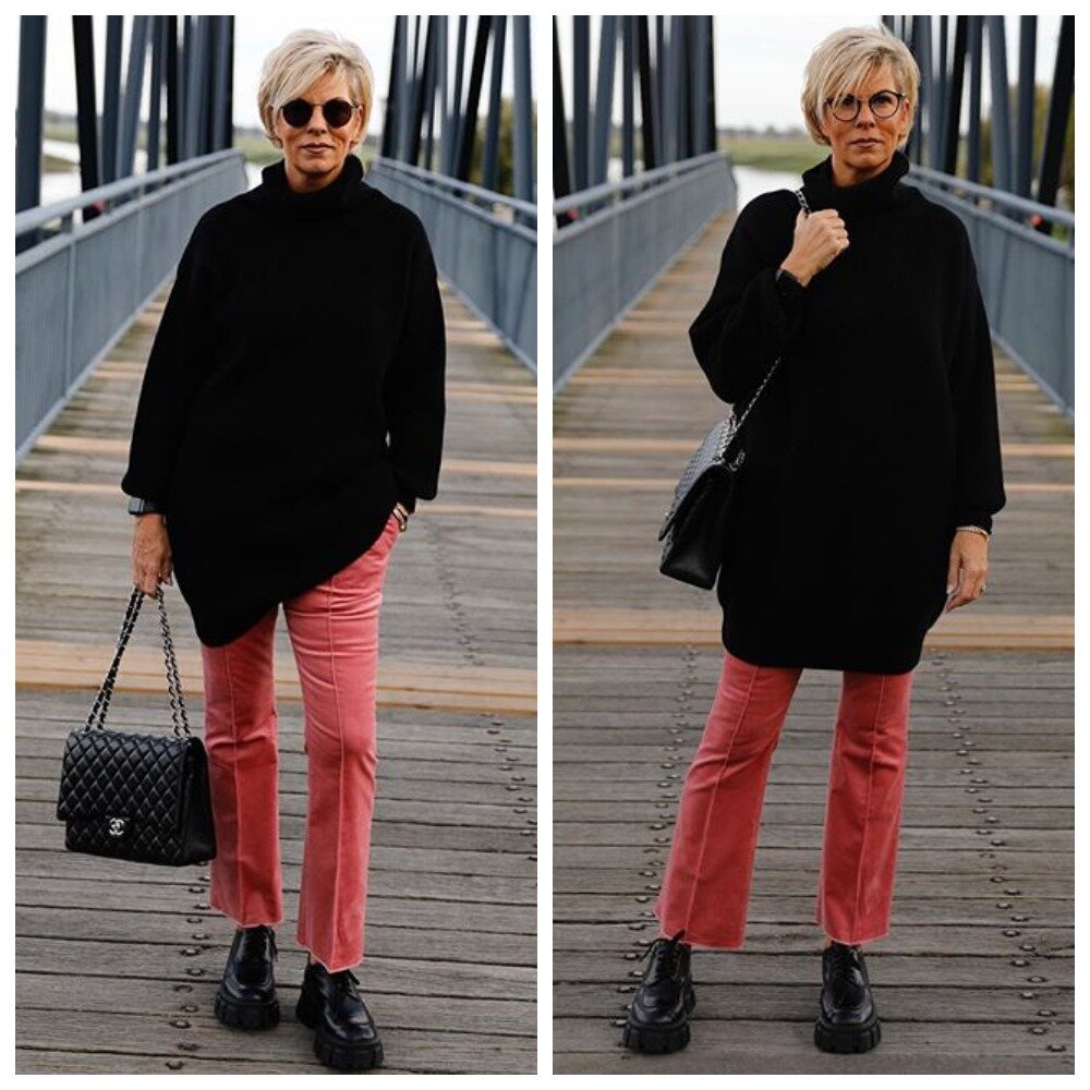 Модель 1: одета просто, но со вкусом