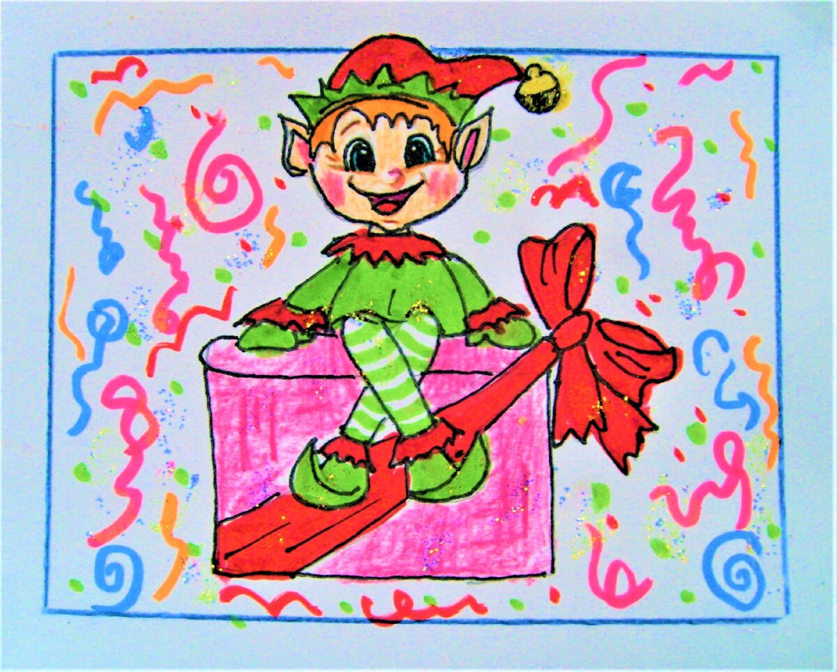 Эльф на подарке.