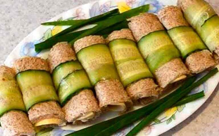 Рулеты из хлеба 