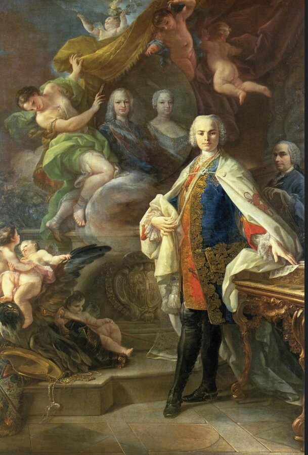 Коррадо Джакинто "Певец Фаринелли", фрагмент картины