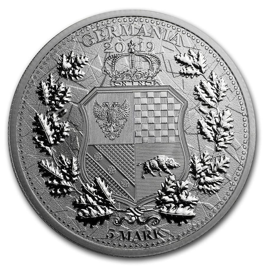 Аверс Монеты "Британия и Германия" 1 унция