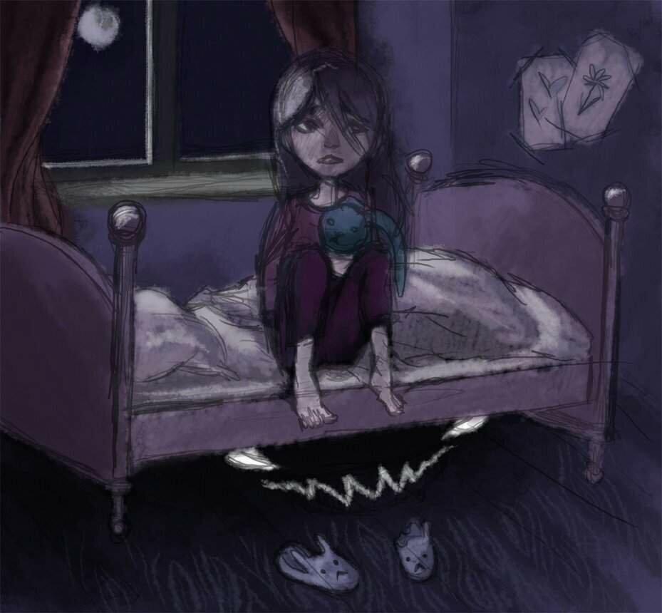 В нашей комнате без мамы. Страшные монстры под кроватью.