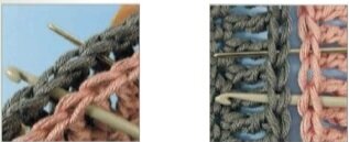 Рисунок 1. Соединение в основания столбиков обоих полотен.