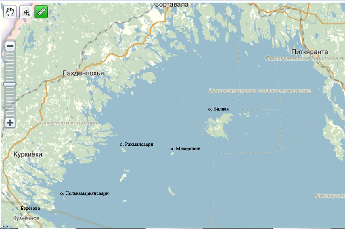 Острова ладожского озера карта