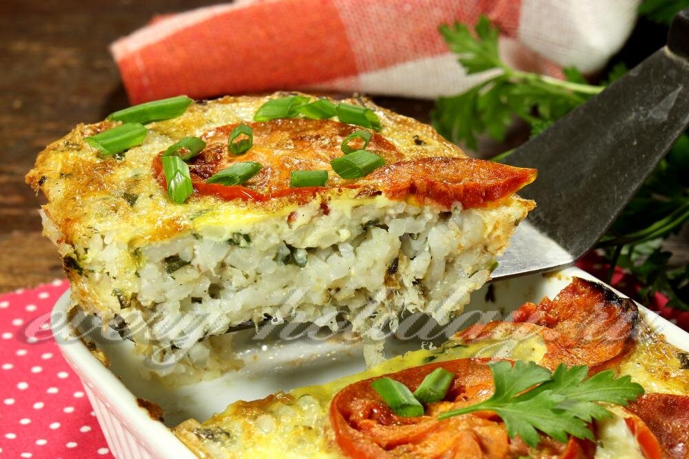 Монастырская кухня запеканка с рыбой и рисом