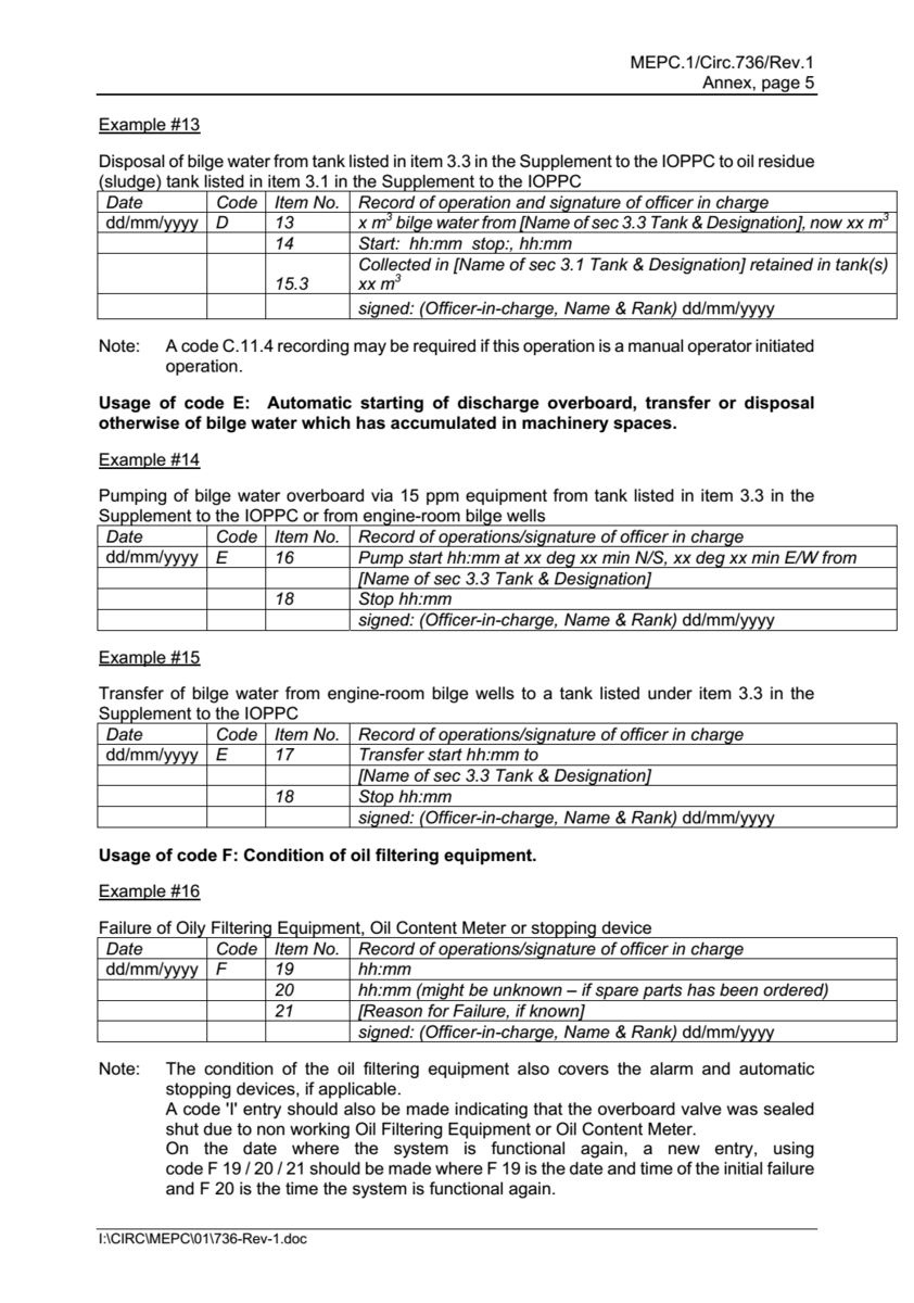Oil Record Book Как правильно заполнять и вести Журнал нефтяных