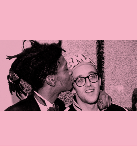 Кит Харинг и Жан-Мишель Баския в 1987 году.