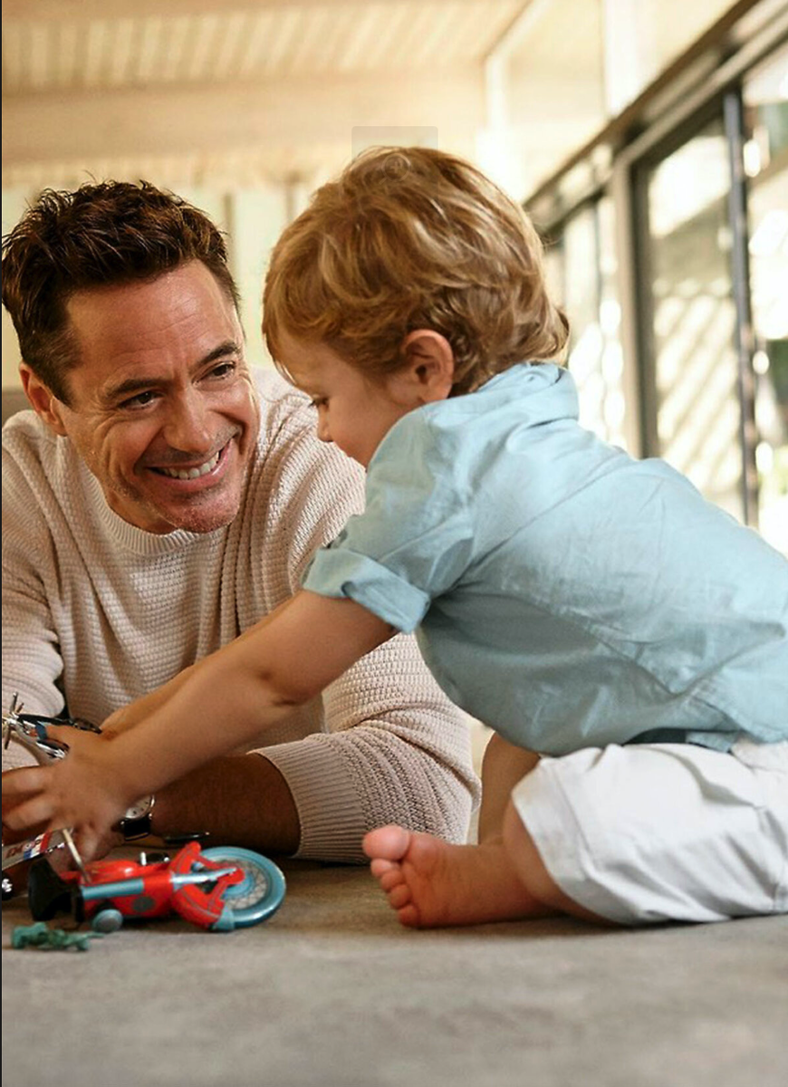 Роберт Дауни Младший с младшим сыном