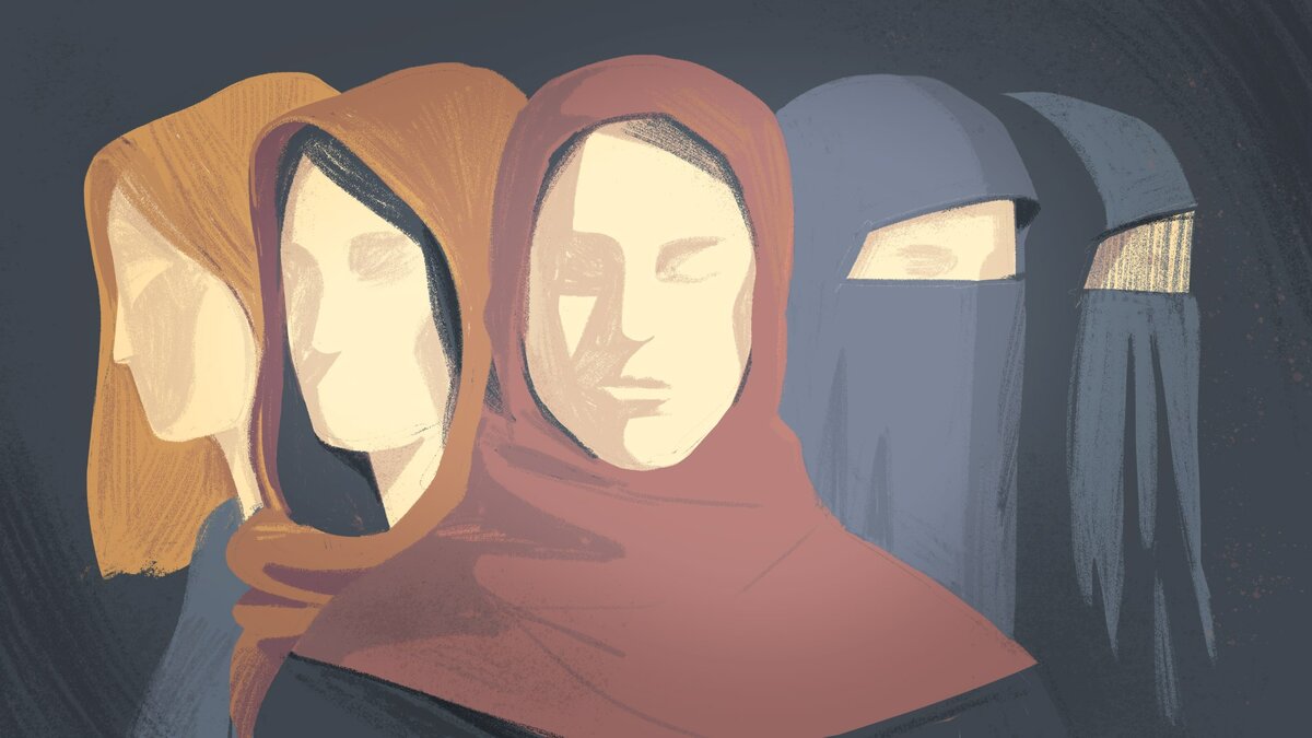 В исламе одобряют никаб. Но носить его необязательно. Иллюстрация: Ксения Горшкова