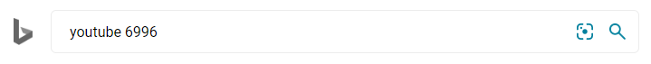 запрос в поисковой строке Bing "youtube 6996"