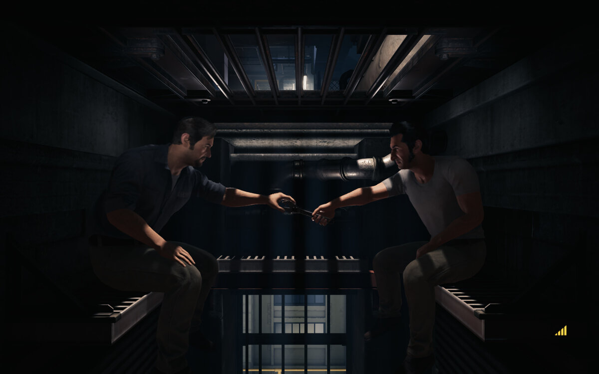 Как играть по сети man. A way out как играть с другом. A way out драка между героями. A way out Art.