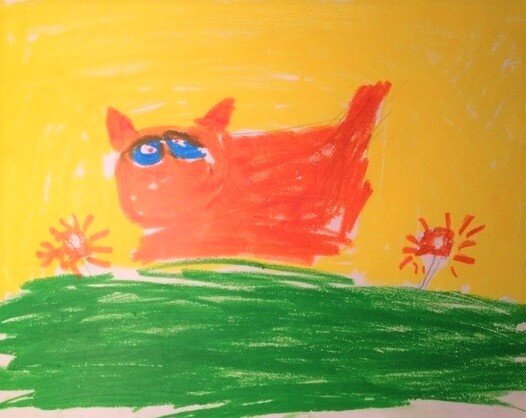 Рыжулик. Рисунок Вани Мирасимова 10 лет.