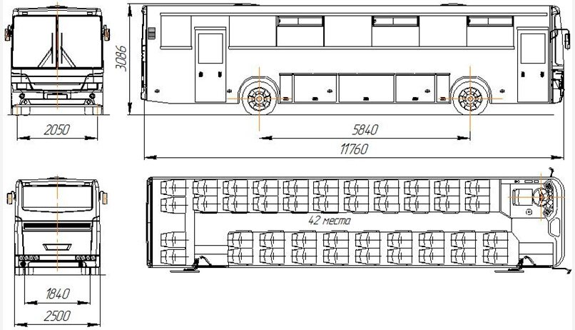 Схема междугороднего автобуса. Габариты автобуса НЕФАЗ 5299-11. Габариты автобуса НЕФАЗ 5299. НЕФАЗ 5299 габариты. НЕФАЗ 5299 габаритный чертеж.