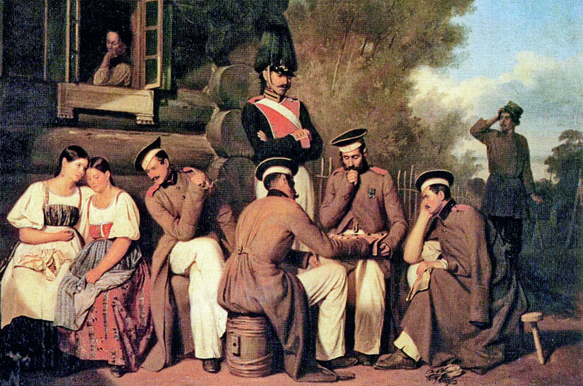 «За игрой в шахматы». Художник Адольф Гебенс,1840–1860-е годы