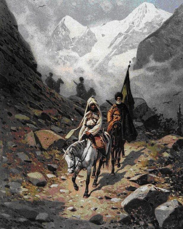 
Они в горах живут высоко…

И выше всех вершин Востока

Считают собственную честь.

Расул Гамзатов

Аварцы (магIарулал – горцы) и четырнадцать родственных им небольших народов (андийцы, ботлихцы, годоберинцы, чамалалы, багулалы, тиндалы, каратинцы, ахвахцы, цезы, хваршины, гунзибцы, бежтинцы, гинухцы, арчибцы) издревле живут на севере, северо-западе нагорного Дагестана, занимая большую ее часть, по берегам рек Авар-ор (Аварское Койсу), Андиор (Андийское Койсу) и Чеэр-ор (Кара-Койсу), а также на севере равнинной части Дагестана.

Считается, что предками аварцев были племена легов, гелов, албанов. Эти племена входили в состав Кавказской Албании – древнейшего государства на Восточном Кавказе I–X в. до н. э.

Земля, населённая аварцами, с V–VI в. до н. э. известна как царство Сарир (Серир). Впервые в исторических документах Сарир упоминается в VI веке.

На севере и северо-западе Сарир граничил с аланами и хазарами. Крупным политическим государством в раннесредневековом Дагестане Сарир стал в X–XII вв. Это была горная и степная область с большими природными богатствами.

Жители страны имели высокую земледельческую культуру, развитое скотоводство и ремесла: гончарное, кузнечное, ювелирное, ткацкое.

Это было могущественное образование с главной столицей в городе Хумрадж, нынешний Хунзах.

На гербе Хунзаха был изображен волк – символ смелости и отваги.


Царя Сарира, который правил в V веке, звали Авар. Ученые предполагают, что именно от его имени пошло общепринятое название народа.

Но каждое общество имело свое название. Горец так и представлялся: андалалец, карахец, хиндалалец, нахбалIав (гумбетовец), хунзахев (аварец), гьидалъев (гидатлинец).

А все наречия в общем назывались «магIарул мацI» (язык горцев). К началу XII века, после арабских завоеваний на Восточном Кавказе, на месте Сарира образовалось Аварское ханство, которое в средневековом Дагестане считалось одним из сильных владений. Существовали и так называемые «вольные общества»: независимые друг от друга мини-республики. Их было около сорока.

Представители «вольных обществ» отличались боевым духом и военной выучкой.

Эти времена были неспокойными как для Аварии, так и для всего Дагестана. Не прекращались войны между Турцией и Ираном за Кавказ, шахи и султаны вовлекали народы Дагестана через феодальных владетелей в свои военные действия. И дагестанцы всегда объединялись против общего врага.

Нашествия иноземцев приносили страдания и бедствия горцам, мешали развитию. Но общая беда сплачивала, а в борьбе укреплялось единство.

Ярким примером тому стало Андалалское сражение с иранским царем Надир-шахом и его многочисленным войском – значительное событие в истории дагестанцев.


На месте разгрома армии Надир-шаха в Гунибском районе у подножия горы Турчи-даг построен мемориальный комплекс «Ватан».

В то время Андалал считалось одним из самых многочисленных и воинственных обществ Дагестана. Андалалское общество состояло из таких крупных селений, как Чох, Согратль, Ругуджа. К ним примыкали аулы Гамсутль, Салта, Кегер, Кудали, Хоточ, Хиндах, Гуниб, Мегеб, Обох, Карадах.

Это была народная война, партизанская, днем и ночью. Даже погода помогала: шел холодный дождь, ущелья окутались туманом, и горцы, хорошо знавшие местность, добивались успеха.

Прибегали и к различным уловкам. Так, согратлинский кадий, руководивший боем, решил пойти на хитрость: велел женщинам и детям, оставшимся в селе, спускаться друг за другом по открытому склону, а затем сразу возвращаться по обходной тропинке, скрытой от глаз персов. Складывалось впечатление, что по склону бесконечной вереницей движутся люди.

Наблюдавший за этим Надир-шах стал вводить в бой все новые и новые силы, в том числе и конницу. Их скопилось так много, что они мешали друг другу, не имея возможности развернуться. Горцы тем временем налетали на них, наносили удар и немедленно отступали, что позволяло без особого вреда для себя уничтожать противника.

Расскажу об одном предании. Надир-шах постоянно пополнял войско, а силы горцев были на исходе. В сражение вступили все, кто мог держать оружие. От звона сабель и кинжалов не было слышно человеческого голоса. Потекли кровавые ручьи, и местность Хициб усеялась телами погибших и раненых. Андалалцы стали отступать.

Вдруг путь им преградил седобородый певец («кочIохъан»). Он был без оружия. Старец ударил по струнам своего пандура, и зазвучала призывная боевая песня. Воодушевленные горцы снова решительно бросились на врага. Персы в панике бежали.

Когда закончилось сражение, стали звать мужественного кочIохъана. Но никто не откликнулся. Нашли старика с вражеским мечом в груди…

Горцы похоронили его на том самом холме, где старец пел свою песню. Благодаря ему аварцы смогли продержаться до прибытия подкрепления из других аулов Дагестана.


Представляете, если снять фильм про это сражение со всевозможными спецэффектами? Не хуже «Гарри Поттера» получится!

С первых дней в сражениях участвовали и женщины. Потеряв за неделю более десятка тысяч воинов, почти всех коней, казну, Надир-шах понял, что ему не покорить Дагестан: все дагестанцы объединились с аварцами и выступили против шаха. Это была победа, имеющая великое историческое значение для всех народов Дагестана.

Говорят, что после разгрома персов сложилась поговорка: «Если шах сошел с ума, пускай идет войной на Дагестан».

В XVIII веке закавказские и дагестанские ханства добровольно вошли в состав России. Но не все горские общины хотели признавать над собой власть царских чиновников и местных ханов и богачей. Поэтому в начале XIX века началась Кавказская война, которая длилась более 30 лет! Руководителем движения стал Газимухамад из Гимры. Через два года, во время сражения возле села Гимры, Газимухамад погиб, и вторым имамом стал Гамзат-бек. После его гибели народно-освободительную борьбу в Дагестане возглавил имам Шамиль.


Ярким событием в Кавказской войне стала героическая оборона крепости Ахульго. В бою горцы проявили мужество и верность долгу. Пали почти все защитники Ахульго, пали шахидами – борцами за веру. Среди них было немало женщин, детей, стариков.

Особенно прославился в годы войны наиб Шамиля – Хаджи-Мурат из села Цельмес. Если Шамиль был знаменем борьбы, то Хаджи-Мурат стал его душой. Его имя вдохновляло на борьбу, с ним связывали успех и удачу, его боялись враги. Великий русский писатель Лев Николаевич Толстой написал про него одноименную повесть, прославив храброго аварца на весь мир.

История – тарих

Эпоха – кIудияб заман

Мир – рекъел

Земля – ракь

Родина – ватIан

Страна – улка, бакI

Государство – пачалихъ

Народ – халкъ

Люди – гIадамал

Нация – миллат

Неприятель – тушбабазул аскарал

Крепость – хъала

Но уже во второй половине XIX века Дагестан полностью вошел в состав России.

В 1917 году в России свергают царя, происходит революция, создается первое в мире государство рабочих и крестьян – Союз Советских Социалистических Респуб лик (СССР).

А в 1992 году СССР распался на 15 государств. Сейчас Дагестан входит в состав Российской Федерации.

Немалый вклад внесли аварцы в становление и развитие Республики Дагестан. Целую плеяду революционеров и видных политических деятелей дал наш народ. Аварцы мужественно сражались в Великой Отечественной войне 1941–1945 годов. Многие из них полегли на полях сражений.

Но и в наше время пришлось встать на защиту родного края. 7 августа 1999 года банда террористов Басаева и Хаттаба вошла в Ботлихский район и захватила ряд сел.

На борьбу с боевиками вместе с российскими войсками и добровольцами со всего Дагестана встали жители из аварских районов. За проявленное мужество и героизм троим уроженцам Ботлихского района присвоили звание Героя России (двоим посмертно, о них я еще расскажу вам). Многие отмечены высокими наградами России и Дагестана.

В памяти людской навсегда останутся те, кто, не жалея своей жизни, дал отпор боевикам. Так, в разгар боев за гору Ослиное ухо бывший афганец-танкист Магомед Хадулаев совершил свой очередной подвиг. Когда военные не смогли найти склады врагов с боеприпасами, он вместе с другими добровольцами под огнем вражеских минометов сумел не только найти, но и лично уничтожить два склада, которые были спрятаны в пещерах. Враги даже назначили цену за его голову.

А в одном из боев пятеро русских и один аварец оказались в окружении бандитов. Забирая русских солдат в плен, дагестанцу-аварцу предложили уйти: «Ты мусульманин, дагестанец, мы тебя отпускаем, иди». Но он сказал, что не уйдет, и до конца был с братьями по оружию. Вот пример истинного интернационализма и искреннего патриотизма!

Одним из самых опасных участков в дни войны был Андийский, в тридцати километрах от Ботлиха. Этот участок защищали лишь двадцать дагестанских милиционеров. Видя такую ситуацию, жители сел Анди, Гунха, Гагатли, Риквани, Ашали и Зило организовали оборону против крупного отряда боевиков и, несмотря на потери, не пропустили боевиков. Позже я расскажу вам о тех, кто своим героизмом, талантом и выдающимися свершениями прославил и продолжает прославлять аварский народ.


Справка

В Дагестане аварцы живут в Шамильском, Казбе-ковском, Ахвахском, Ботлихском, Гумбетовском, Хунзахском, Цунтинском, Цумадинском, Чародинском, Гергебильском, Унцукульском, Тляратинском районах и Бежтинском участке. Частично – в Буйнакском, Хасавюртовском, Кизилюртовском, Кизлярском Республики Дагестан, Шаройском, Шелковском районах Чеченской Республики.

А еще в Грузии, Казахстане, Киргизии, Турции и других государствах, в Азербайджане в основном в Белоканском и Закатальском районах.

Численность аварцев в России к 2010 году составляла 910 тыс. человек. Это самый многочисленный народ Дагестана.