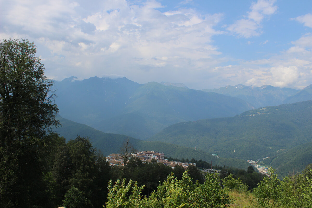 Вид на курорт Красная Поляна, не путайте с поселком Красная Поляна