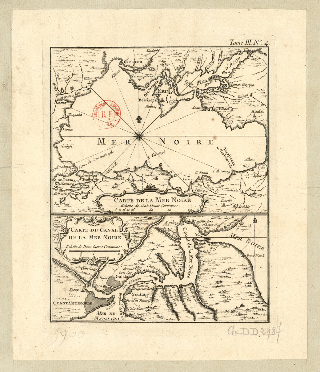 Carte de la Mer Noire. 1764