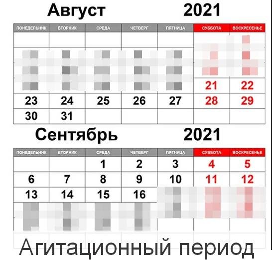 Агитационный период в СМИ в 2021 году