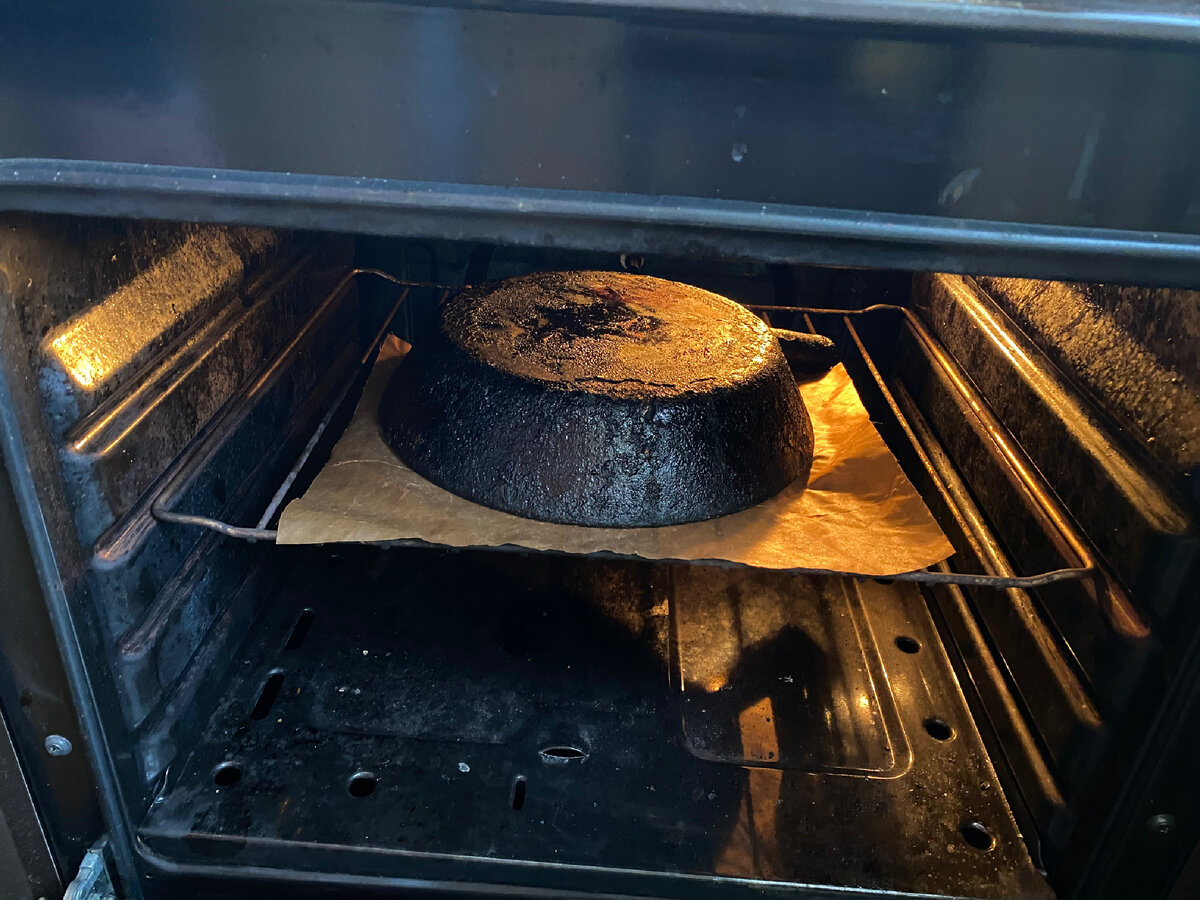 Прокалка сковороды