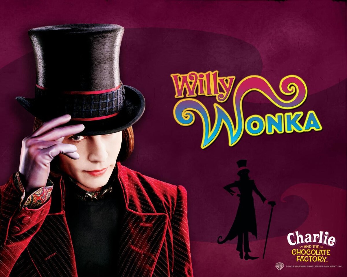 Постер к фильму "Чарли и шоколадная фабрика" 2005 год.