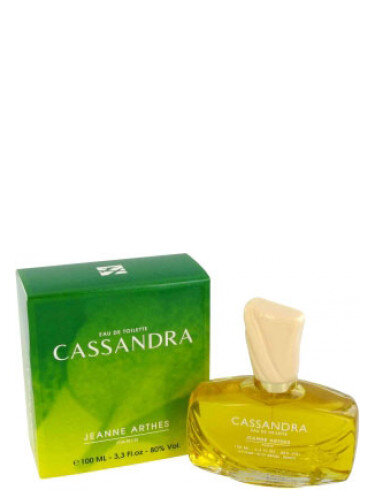 Cassandra Jeanne Arthes — это аромат для женщин, он принадлежит к группе цветочные альдегидные. Верхние ноты: Альдегиды и Фруктовые ноты; средние ноты: Иланг-иланг и Роза; базовые ноты: Древесные ноты и Мускус.