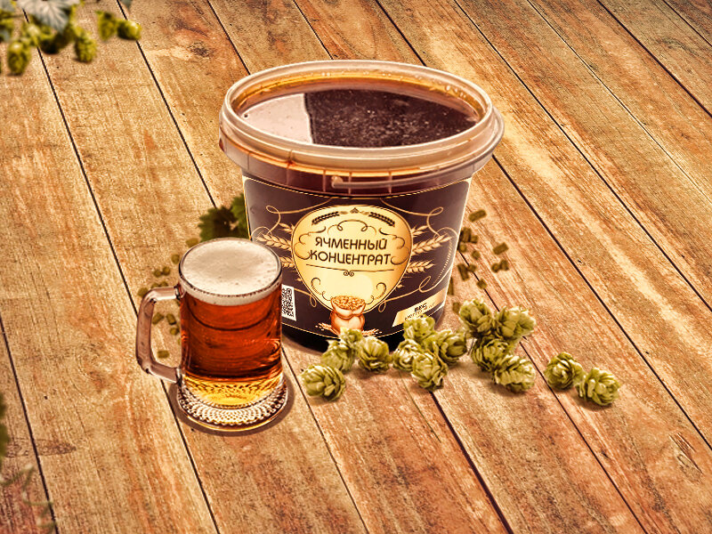 Пиво из Ячменного неохмелённого концетрата.