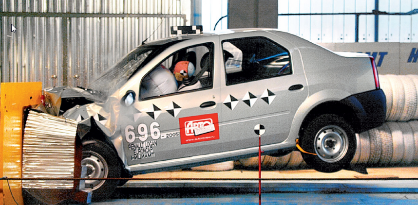 По современным меркам защита пассажиров в Логане весьма посредственная (Фото https://autoreview.ru)