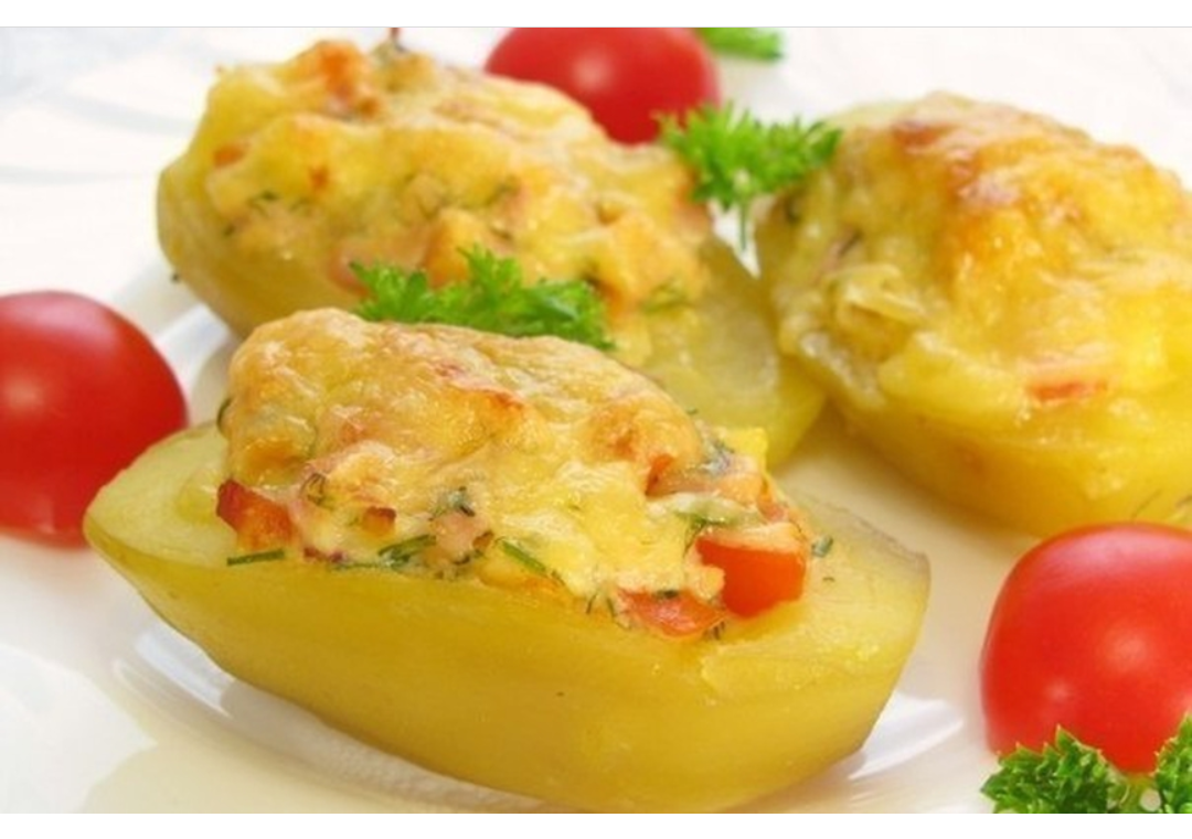 Картофельные лодочки с фаршем и сыром в духовке рецепт с фото пошагово