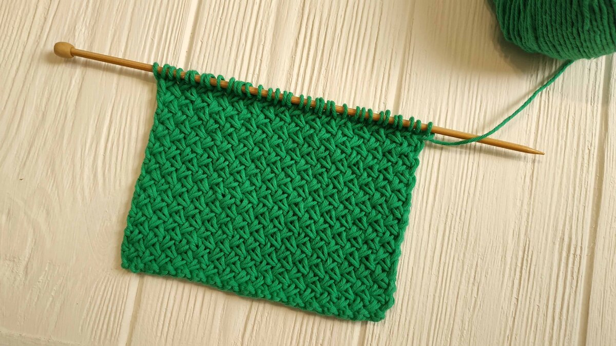 Узор спицами Плетенка