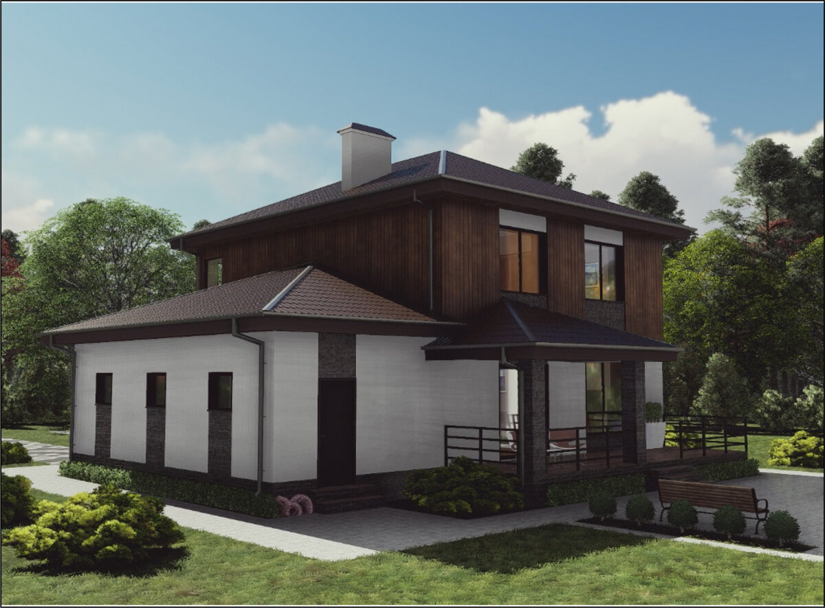 Один из наших проектов домов Braun+