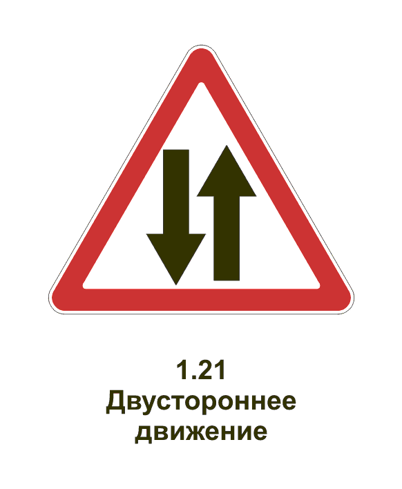 Дорожный знак двустороннее движение картинка