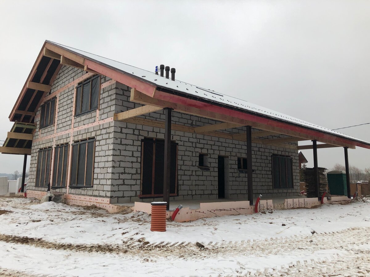 Готовый дом из газобетона