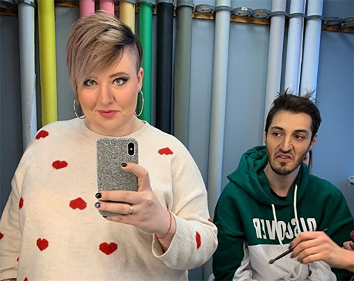 Александра Черно с супругом