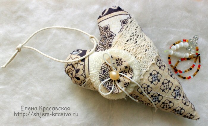 Сердце в стиле Тильда