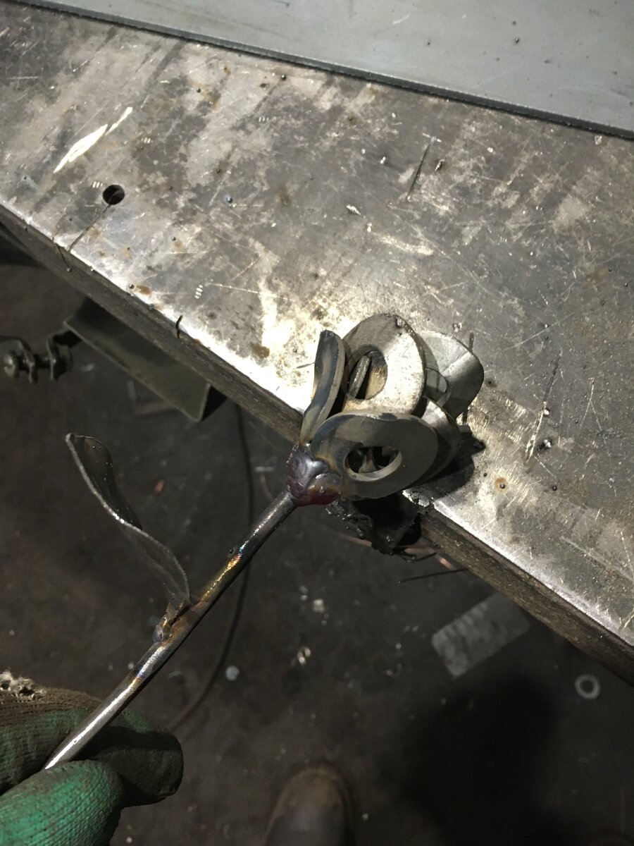 Бутон из шайб, сварка полуавтоматом