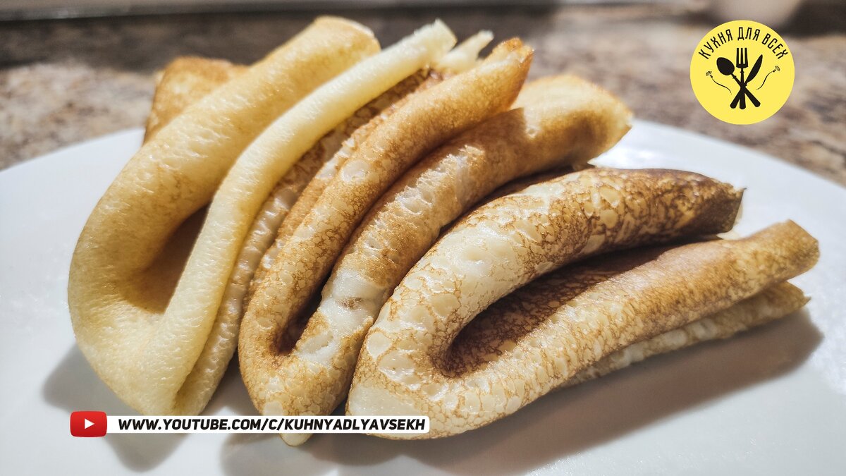 БЛИНЫ НА КИПЯТКЕ - тонкие и нежные