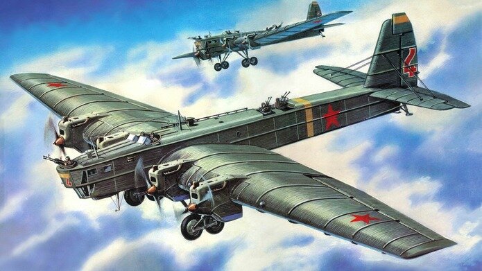 Первый советский четырехмоторный бомбардировщик | История войн и оружия |  Дзен