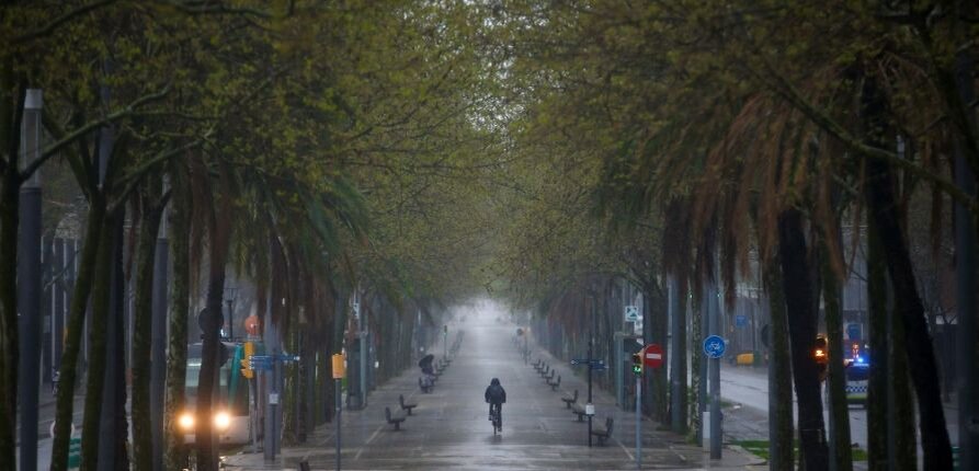 Одинокий велосипедист на обычно загруженном проспекте Диагональ. Источник: Metropoli Abierta