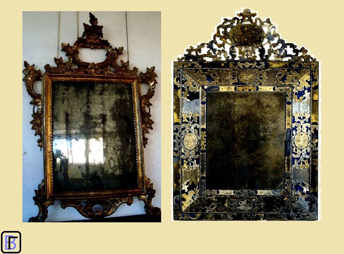 Появление зеркала. Зеркало братьев Андреа Доменико. Венецианские зеркала 16 -17 века. Венецианские зеркала 17 века. Венецианские зеркала братьев Доменико.