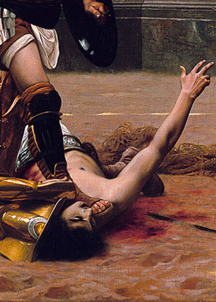 художник Жером, Жан-Леон 1872 год. Pollice Vers. Фрагмент