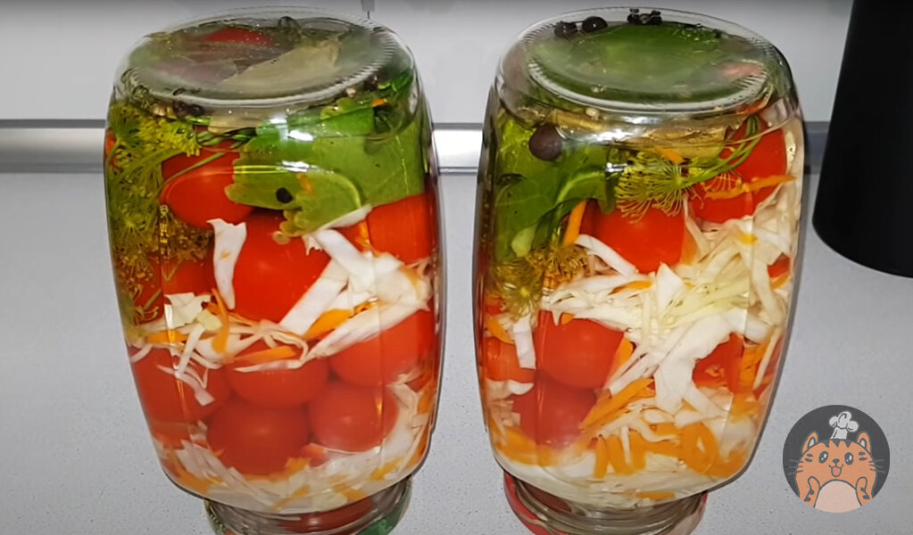 Бабушкин рецепт помидоры с капустой