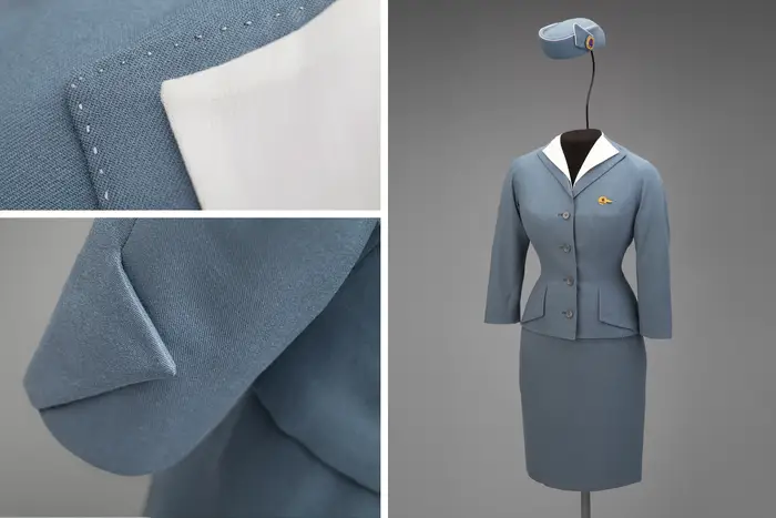 Pan American World Airways stewardess uniform by Don Loper, 1959