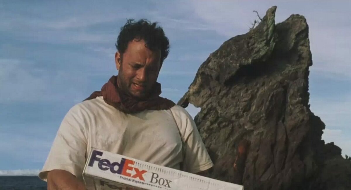 (Это именно та компания, в которой работал герой фильма "Изгой" с Томом Хэнксом)