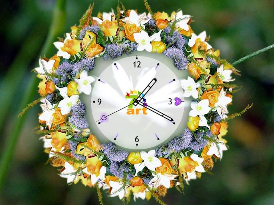 Очаровательное время. Цветочные часы. Цветы часики. Часы "цветок". Красивые часы.