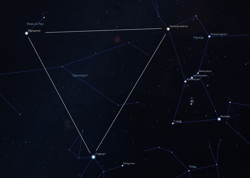 Осенне-зимний треугольник.