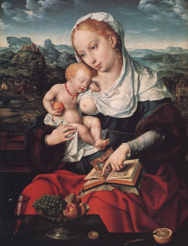 Мадонна с младенцем. Йос ван Клеве. 1525 гг.  